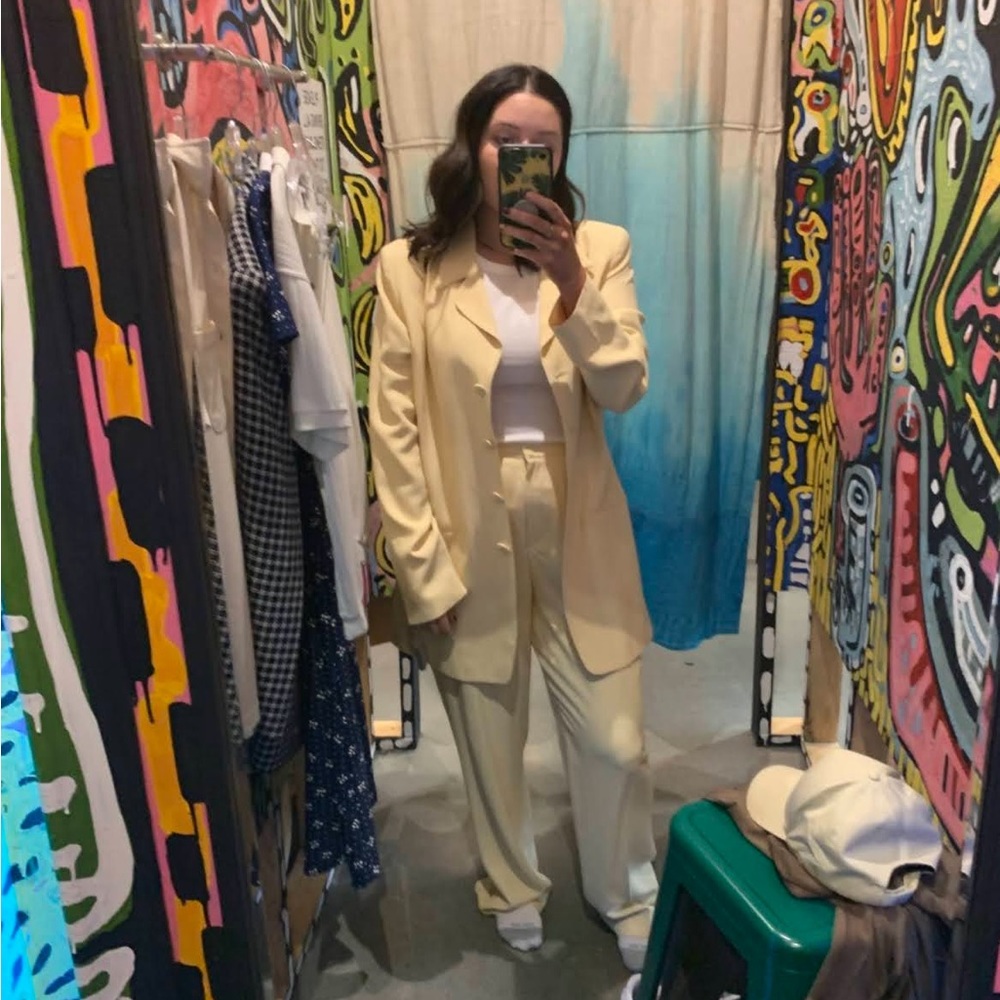 Two Piece Danny & Nicole Yellow Blazer/Pants